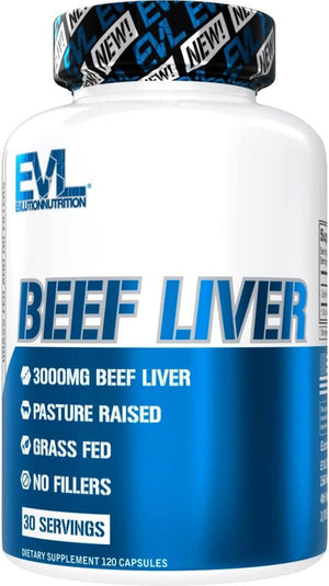 Grass Fed Beef Liver Capsules - Pasture Raised Desiccated 3000Mg (30 Servings) - Suppviv