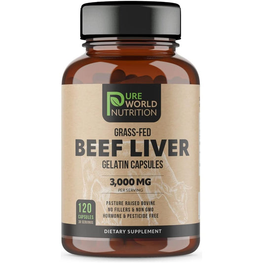 Grass Fed Beef Liver Capsules Supports Energy Production, Aids Full Body Wellness - Suppviv
