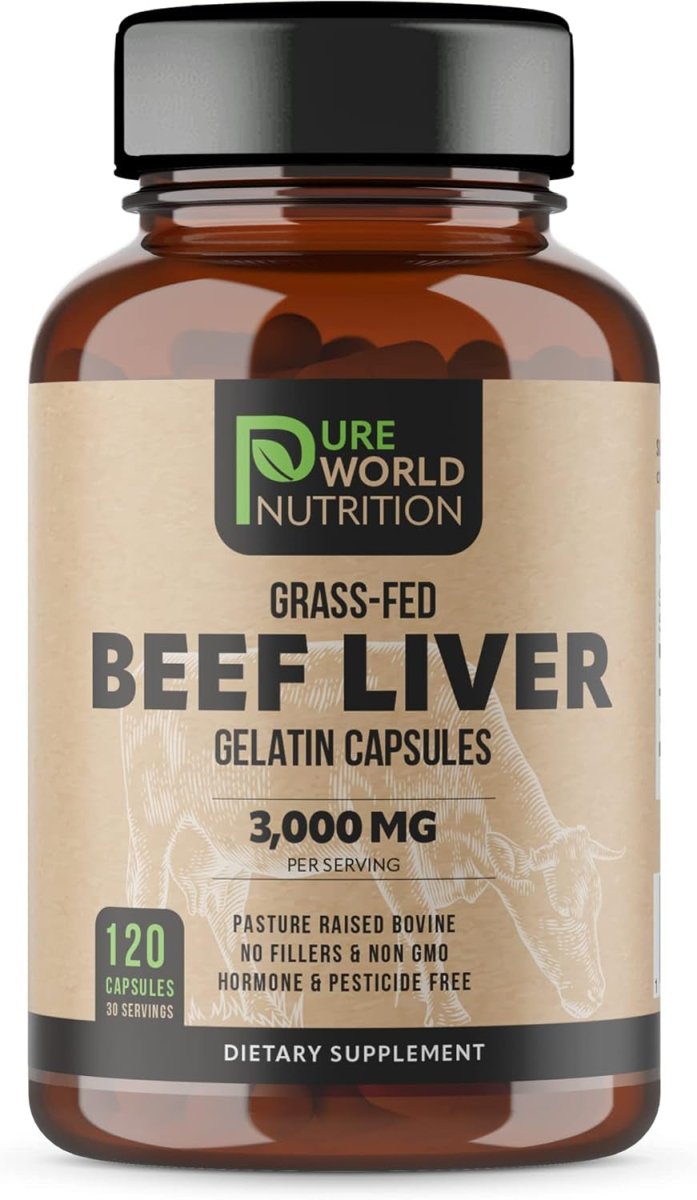 Grass Fed Beef Liver Capsules Supports Energy Production, Aids Full Body Wellness - Suppviv