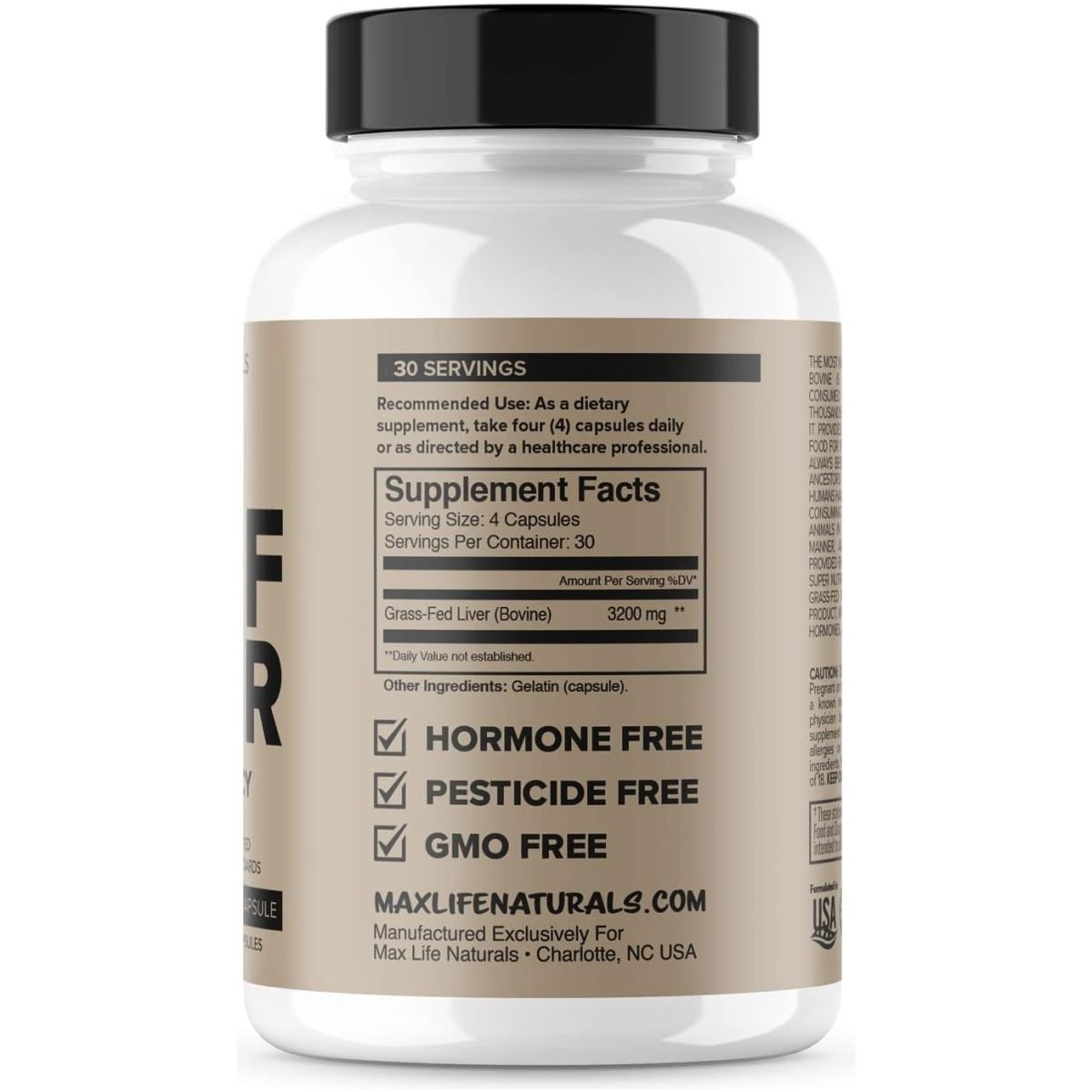 Grass Fed Beef Liver (Desiccated) 3200Mg - Beef Liver Supplement - Suppviv