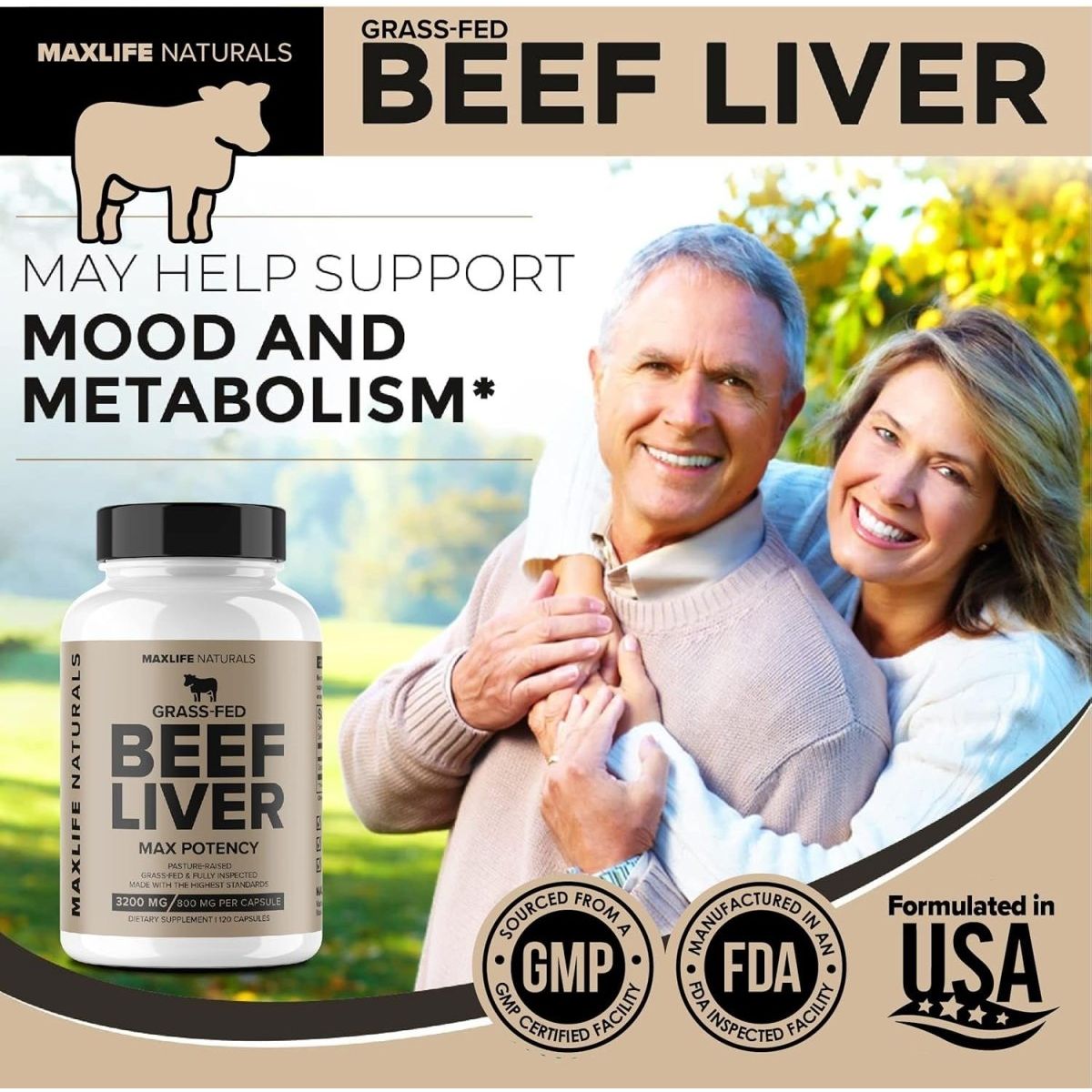 Grass Fed Beef Liver (Desiccated) 3200Mg - Beef Liver Supplement - Suppviv
