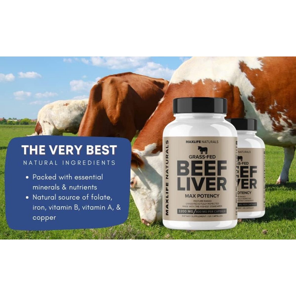 Grass Fed Beef Liver (Desiccated) 3200Mg - Beef Liver Supplement - Suppviv
