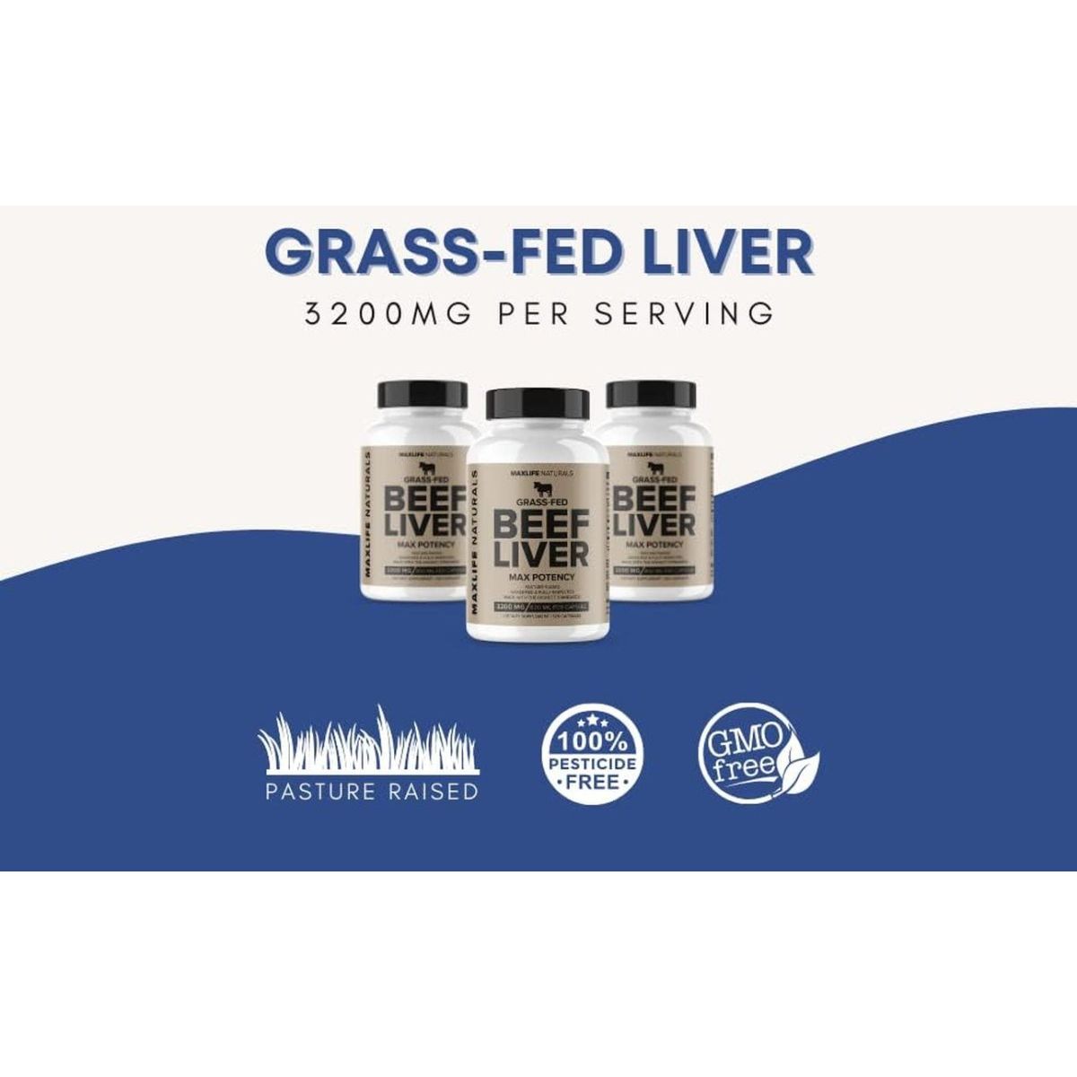 Grass Fed Beef Liver (Desiccated) 3200Mg - Beef Liver Supplement - Suppviv