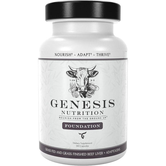 Grass Fed Beef Liver with Reishi & Cordyceps Mushroom, Ginseng, Rhodiola - 4500Mg (180 Capsules) - Suppviv