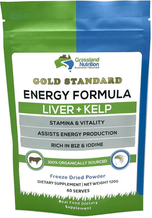 Grass Fed Beef Liver with Wild Harvested Kelp Energy Formula (120G Powder) - Suppviv