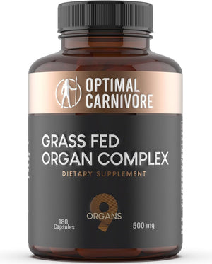 Grass Fed Organ Complex - 9 Organs - Beef Liver, Brain, Thymus, Lung, Gallbladder - Suppviv