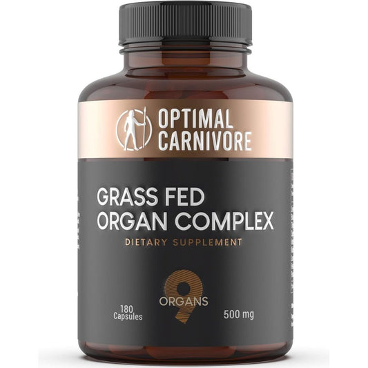 Grass Fed Organ Complex - 9 Organs - Beef Liver, Brain, Thymus, Lung, Gallbladder - Suppviv