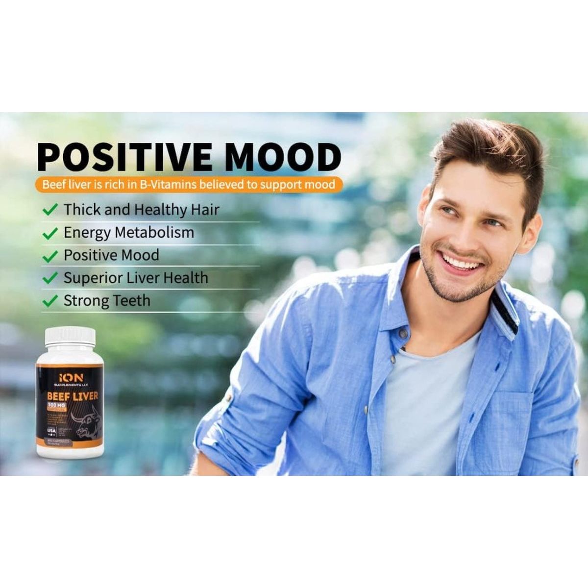 Grass Fed Organic Beef Liver 180 Capsule 1 PACK - Suppviv