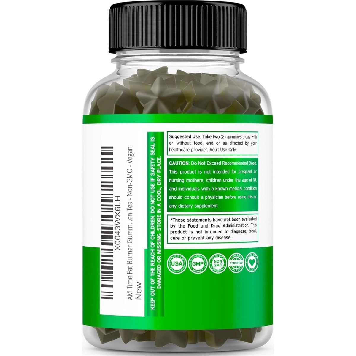 Green Tea Fat Burner Weight Loss Gummies (60 Count) Fat Burner Women - Suppviv