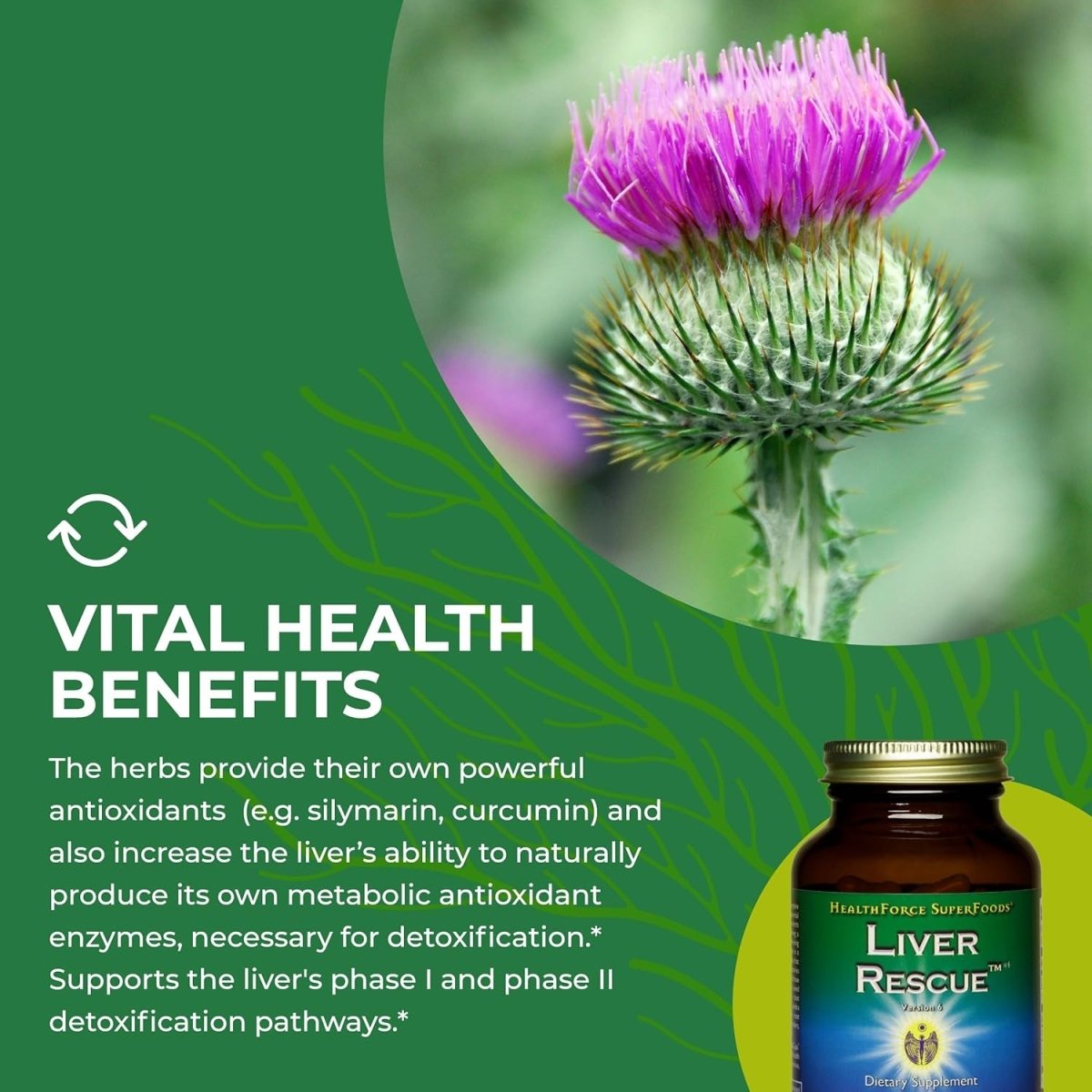 Healthforce Superfoods Liver Rescue - Natural Liver Cleanse (120 Capsules) - Suppviv