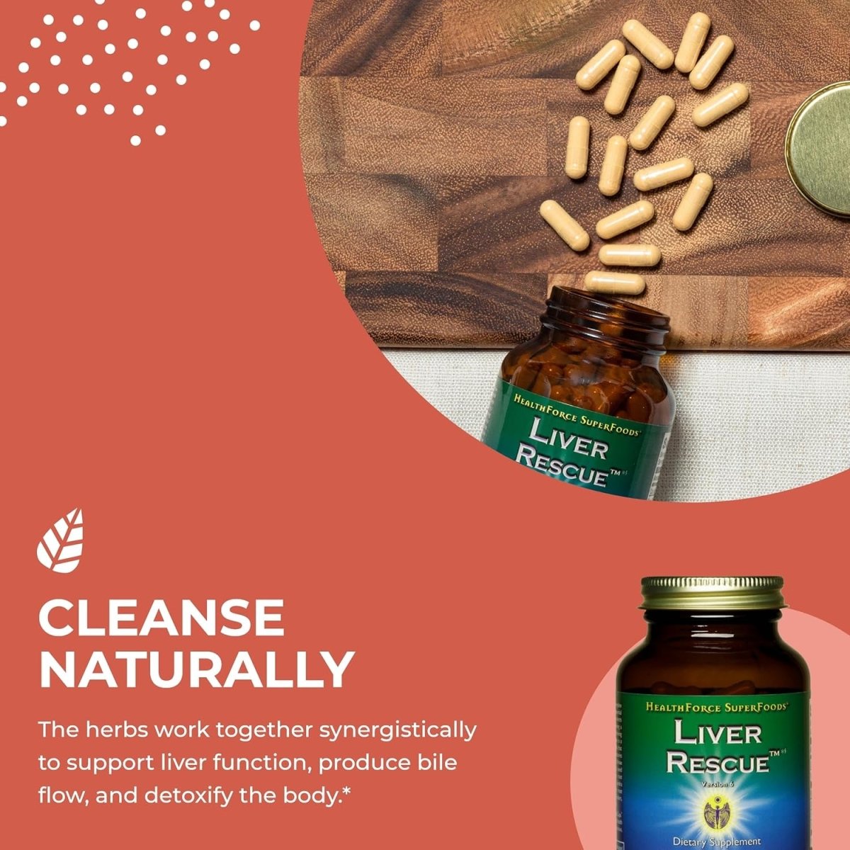 Healthforce Superfoods Liver Rescue - Natural Liver Cleanse (120 Capsules) - Suppviv