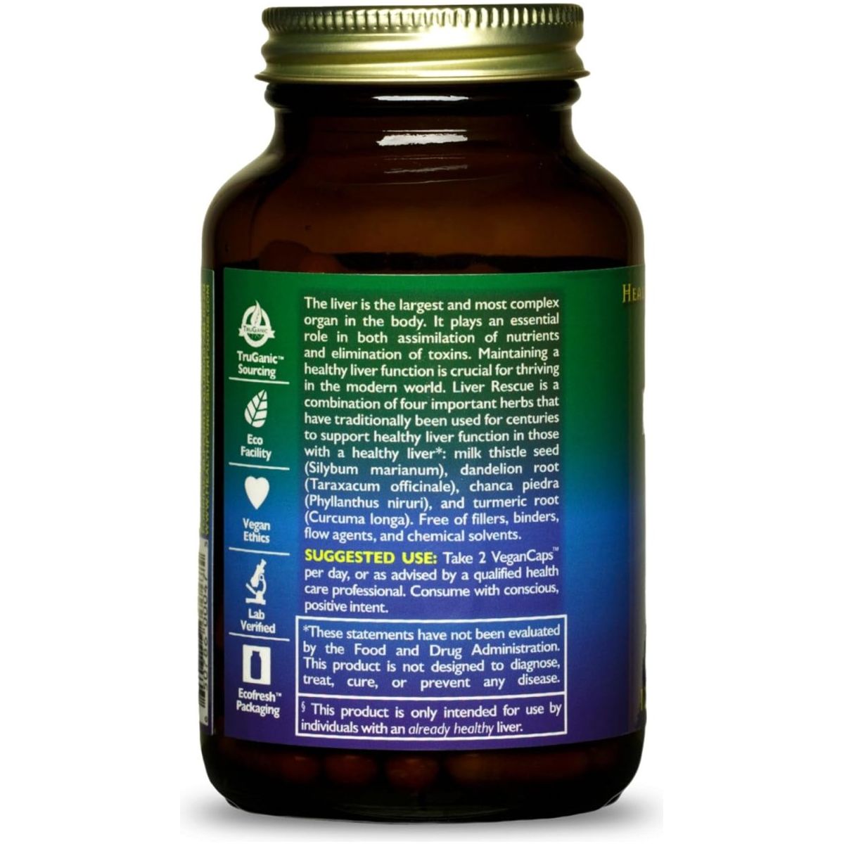 Healthforce Superfoods Liver Rescue - Natural Liver Cleanse (120 Capsules) - Suppviv