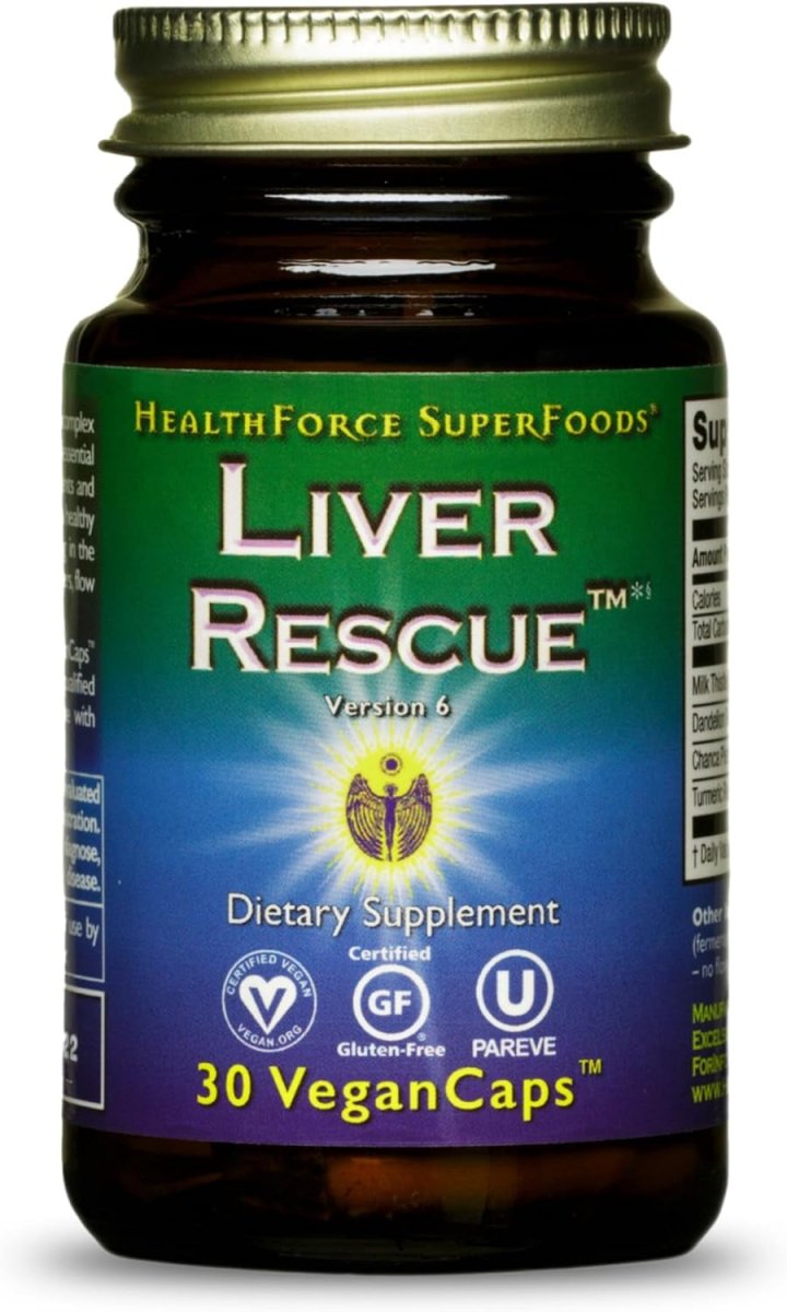 Healthforce Superfoods Liver Rescue - Natural Liver Cleanse - 30 Capsules - Suppviv