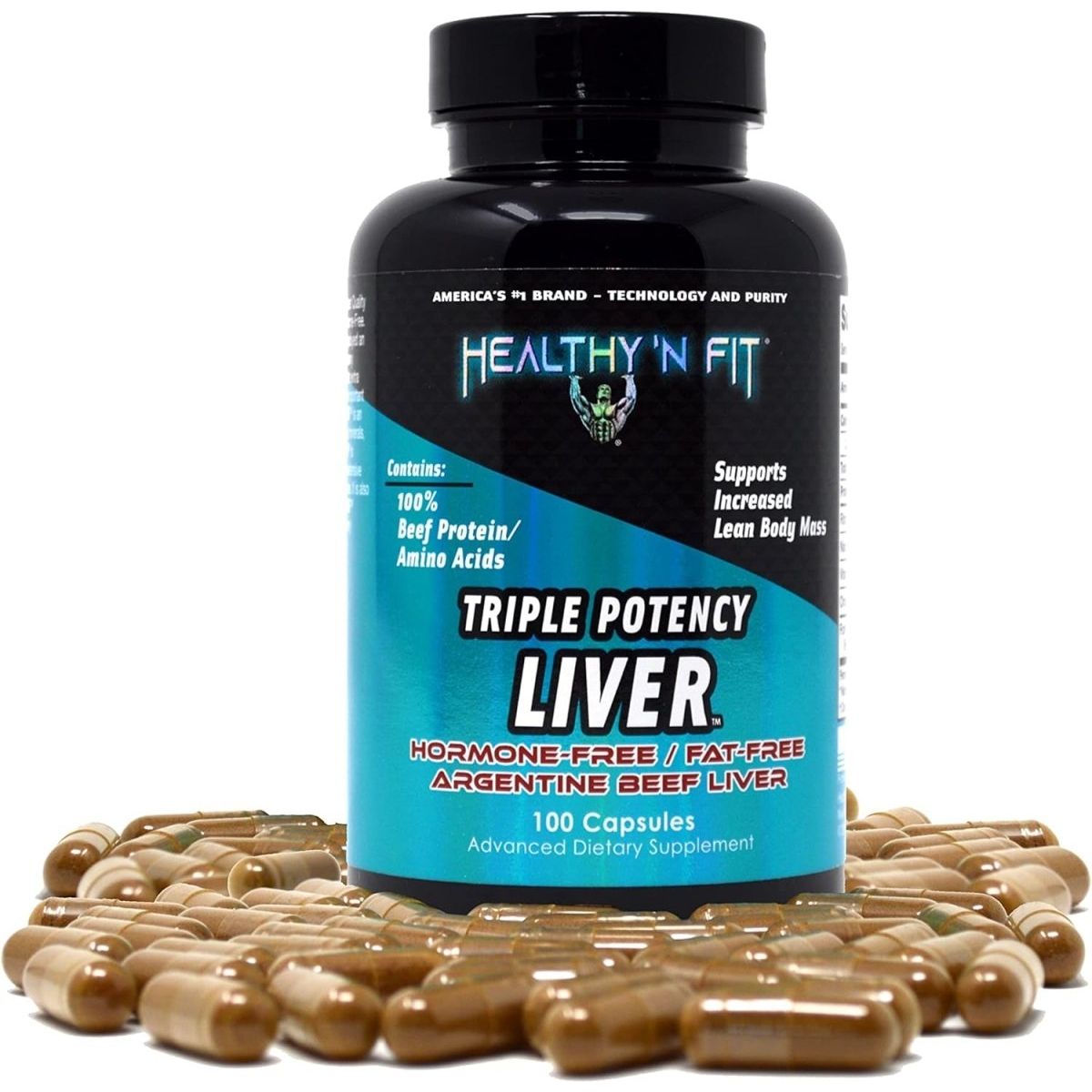 Healthy 'N Fit Triple Potency Desiccated Beef Liver (500 Capsules) - Suppviv