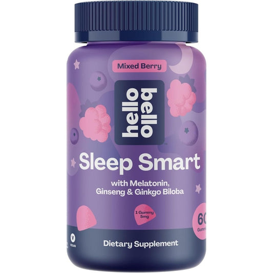 Hello Bello Adult Sleep Smart Vegan Gummies with 5Mg Melatonin – Mixed Berry - 60Ct - Suppviv