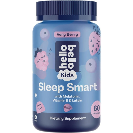 Hello Bello Kids’ Sleep Smart Vegan Gummies with 1Mg Melatonin - Very Berry - 60Ct - Suppviv