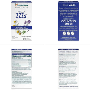 Himalaya Hello Zzzs with GABA, L - Theanine and Melatonin 3Mg 60 Capsules - Suppviv