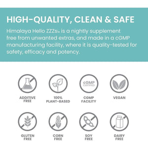 Himalaya Hello Zzzs with GABA, L - Theanine and Melatonin 3Mg 60 Capsules - Suppviv