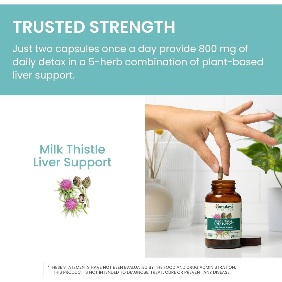 Himalaya Milk Thistle Liver Support Capsules, 60ct 350 Mg - Suppviv