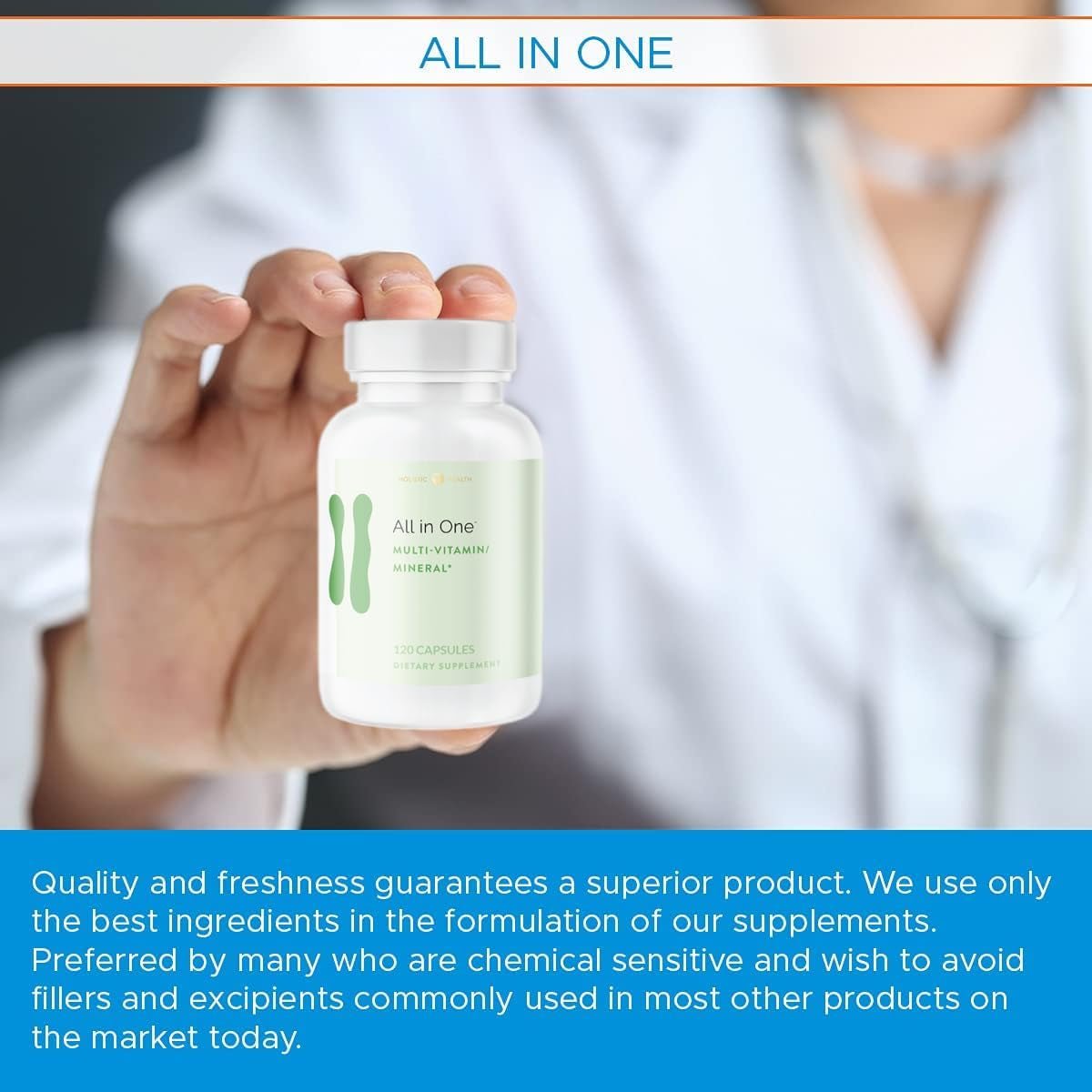 Holistic Health AIO Multi Vitamin & Mineral for Antioxidant Boost 120 Capsules - Suppviv