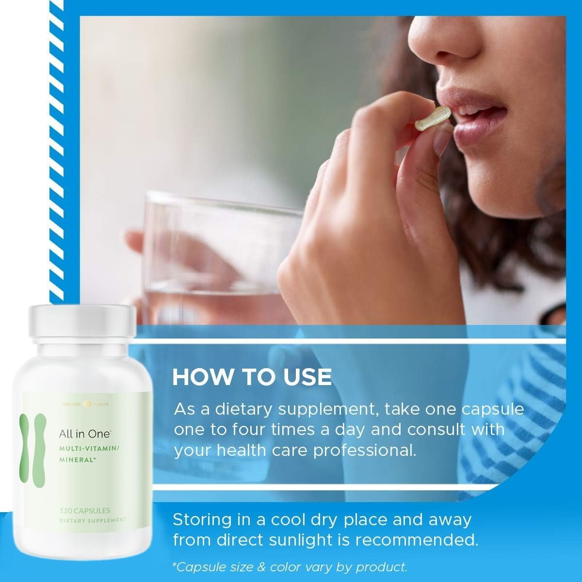 Holistic Health AIO Multi Vitamin & Mineral for Antioxidant Boost 120 Capsules - Suppviv