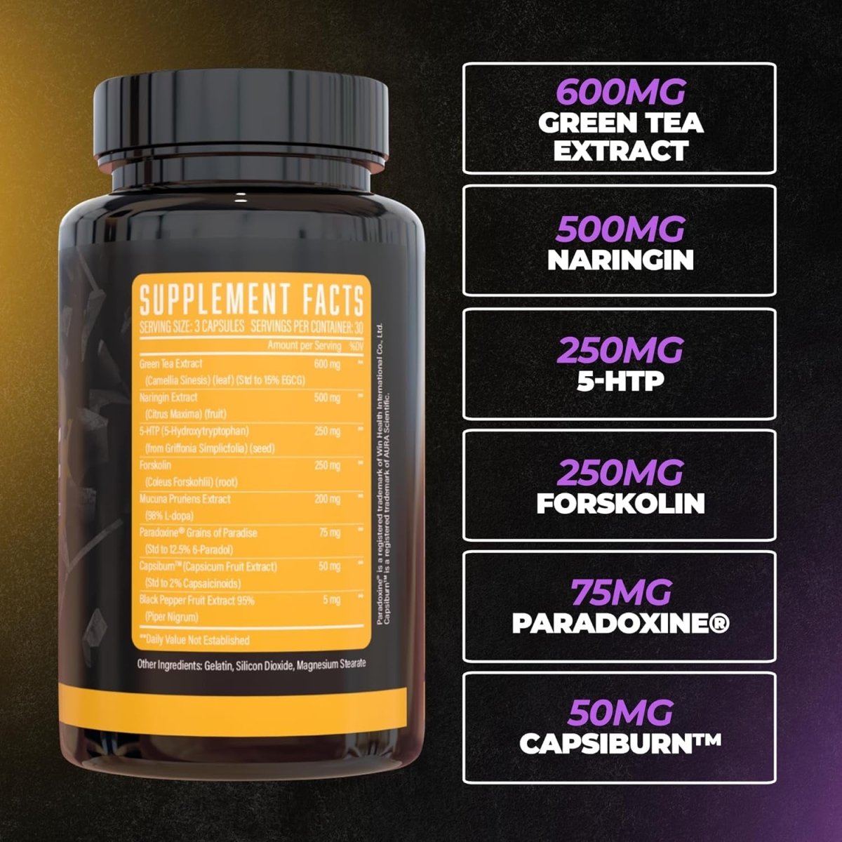 Huge Supplements Exterminate Thermogenic Fat Burner & Weight Loss for Men & Women 1 PACK - Suppviv