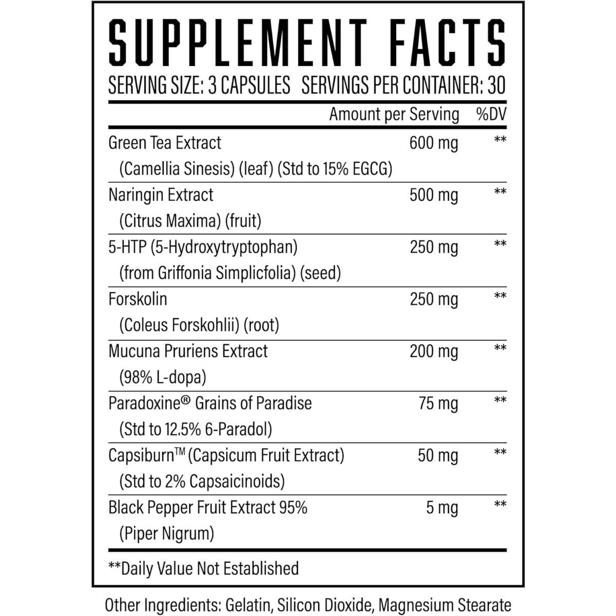 Huge Supplements Exterminate Thermogenic Fat Burner & Weight Loss for Men & Women 1 PACK - Suppviv