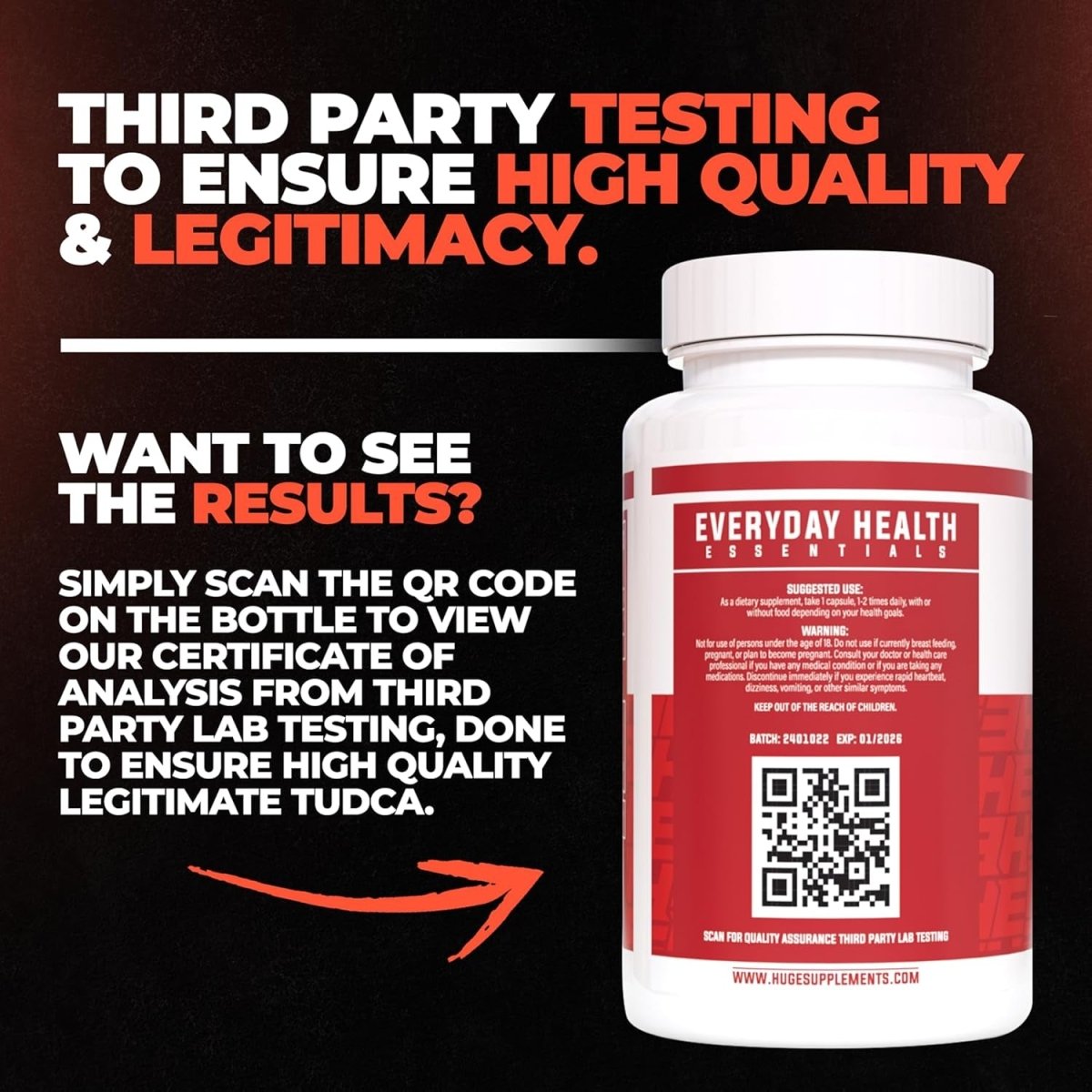 Huge Supplements TUDCA 300Mg Liver Support (60 Servings) - Suppviv