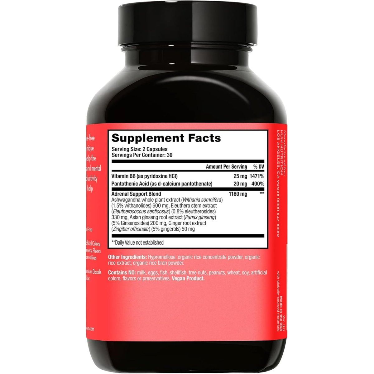 HUM Uber Energy - Adrenal & Energy Support Supplement with Ashwagandha Root & B Vitamins - (60 - Count) - Suppviv