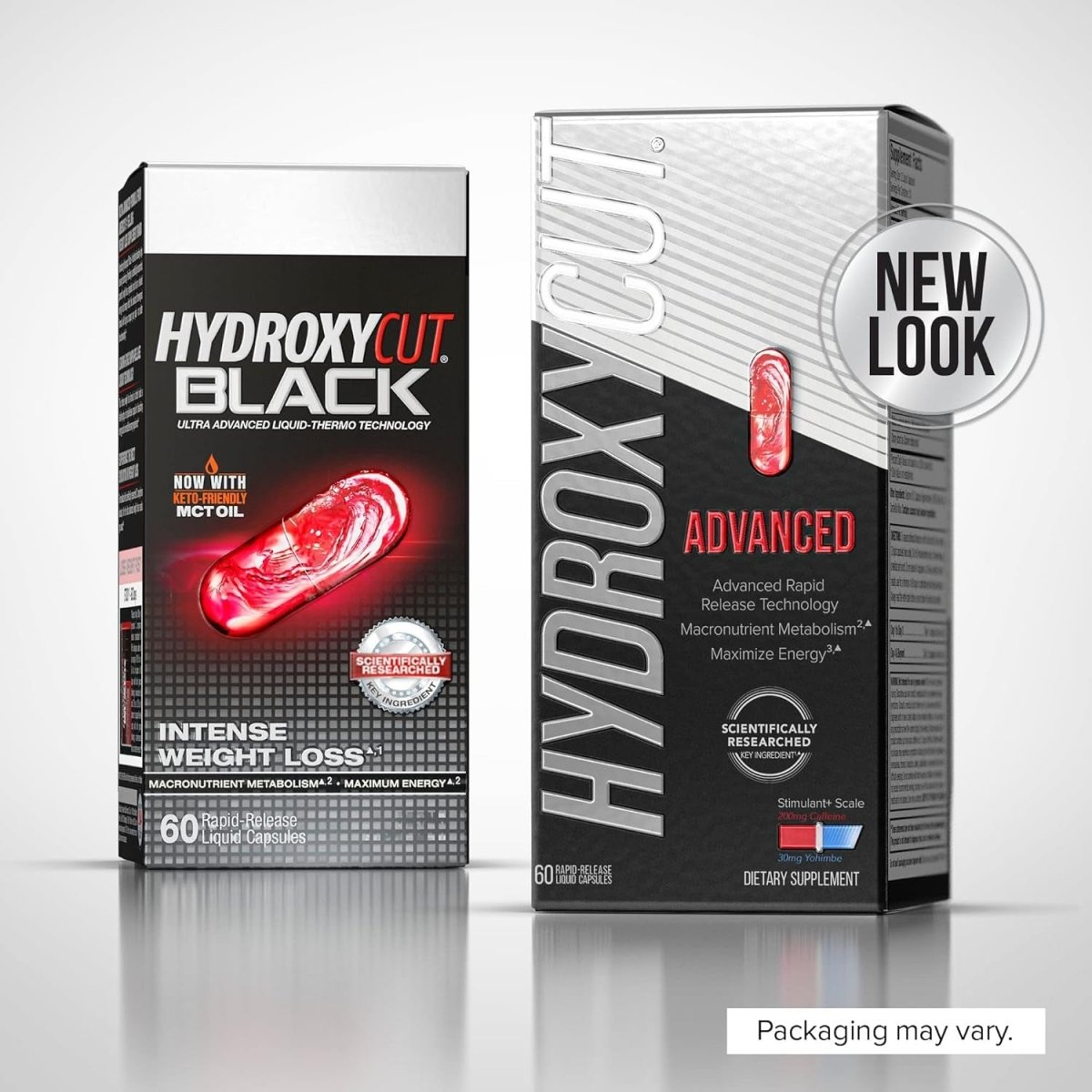 Hydroxycut Advanced - 60 Rapid - Release Liquid Capsules - Thermogenic Calorie Burn, Maximize Energy - Suppviv