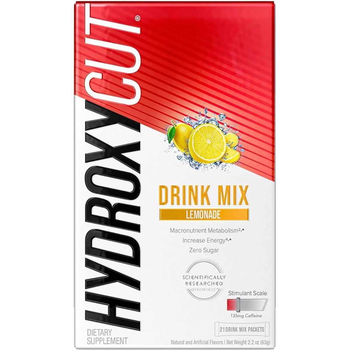 Hydroxycut Drink Mix, Lemonade - Boost Metabolism, Burn Calories, Increase Energy (21 Packets) - Suppviv