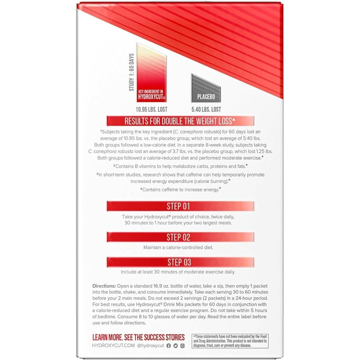 Hydroxycut Drink Mix, Lemonade - Boost Metabolism, Burn Calories, Increase Energy (21 Packets) - Suppviv