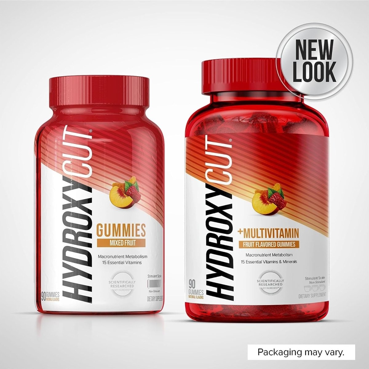 Hydroxycut Gummies (Pack of 2) - 99% Caffeine Free - Metabolize Carbs, Proteins & Fats - Suppviv