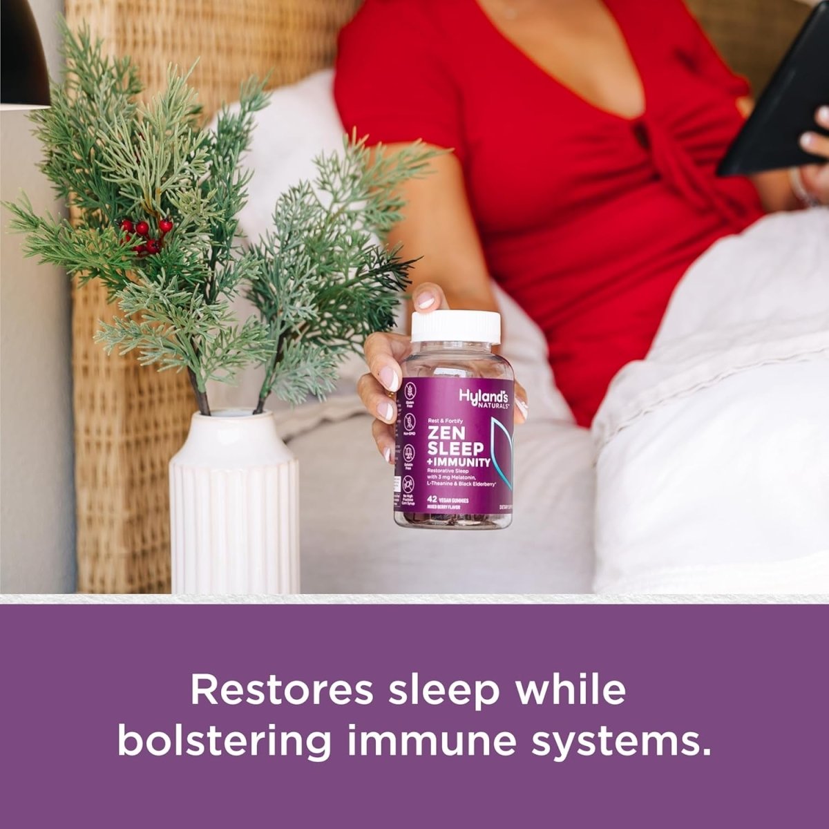 Hyland'S Rest & Fortify Zen Sleep Aid + Immune Support - 42 Vegan Gummies - Suppviv