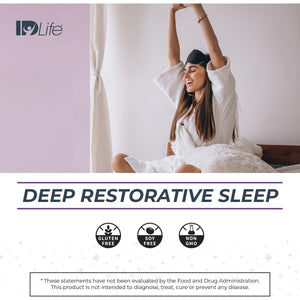 Idlife Sleep Aid for Adults - Melatonin, L - Theanine, 5HTP - 30 Individually Wrapped Strips - Suppviv