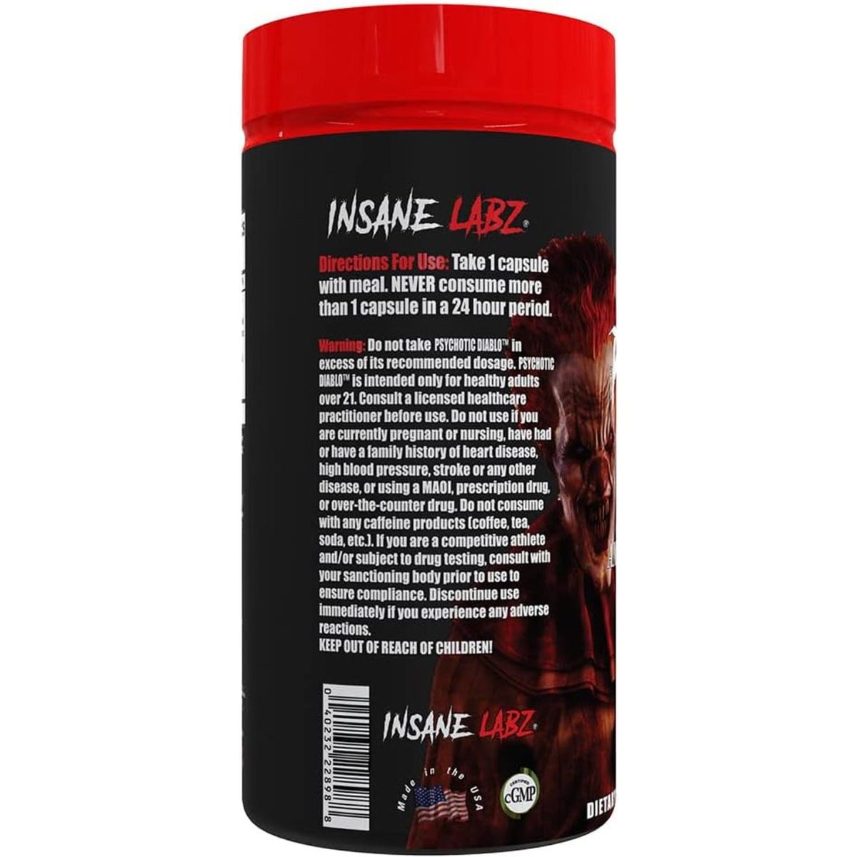 Insane Labz Psychotic Diablo Thermogenic Fat Burner for Men & Women 60 Servings - Suppviv