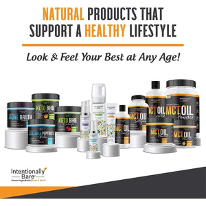 Intentionally Bare Organic MCT Oil Capsules - 70% C8 MCT Oil & 30% C10 MCT Capsules 300 Softgels - Suppviv