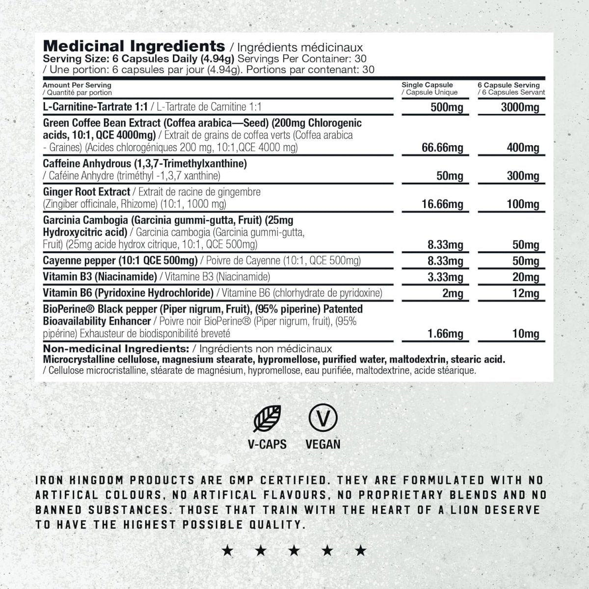 Iron Kingdom Thermo Cuts Thermogenic Burner - Metabolism Booster Supplement 180 Capsules - Suppviv