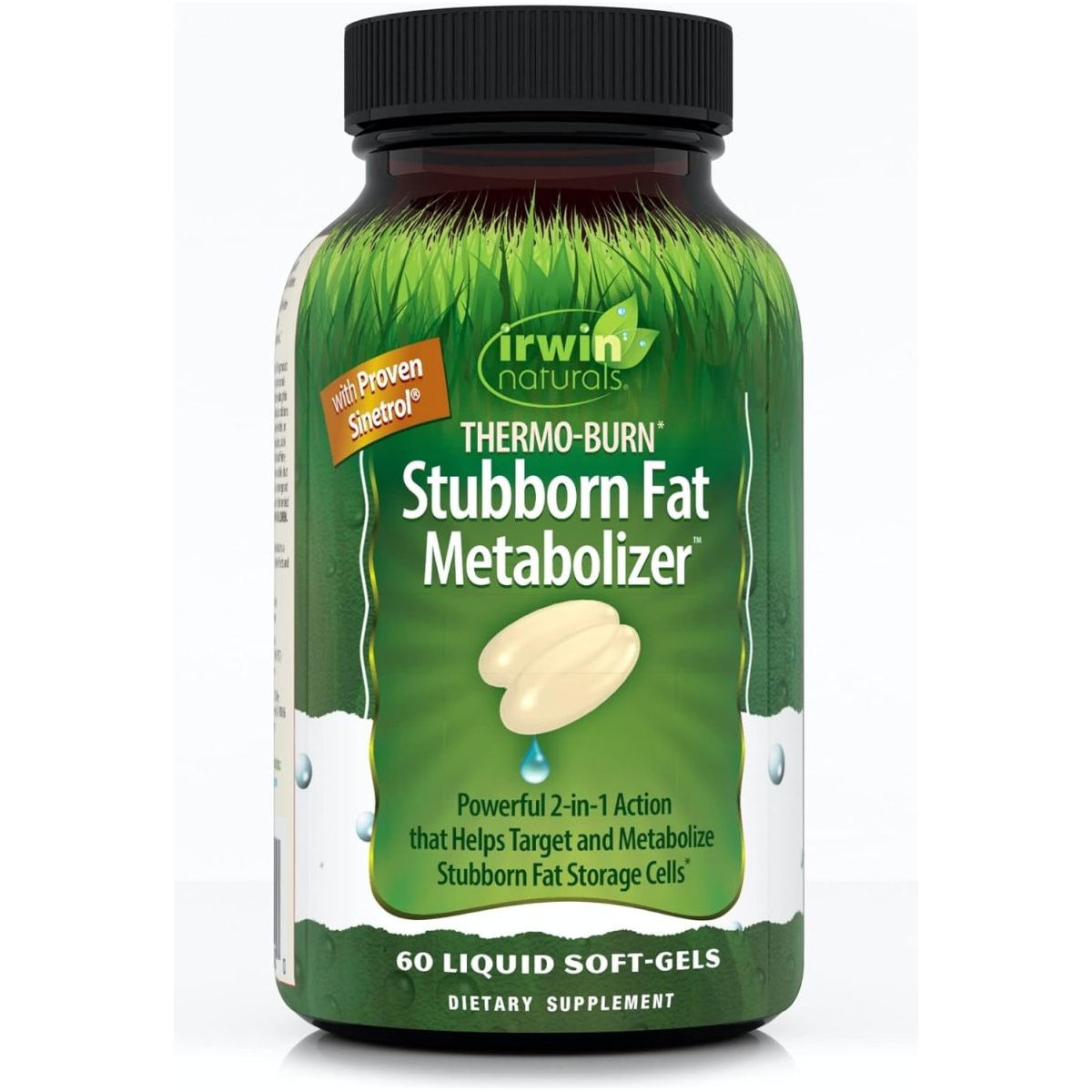 Irwin Naturals Thermo - Burn Stubborn Fat Metabolizer - 60 Liquid Soft - Gels - 20 Servings - Suppviv