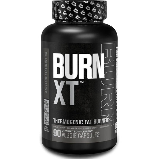 Jacked Factory Burn XT Black Thermogenic Fat Burner - 90 Veg Diet Pills - Suppviv