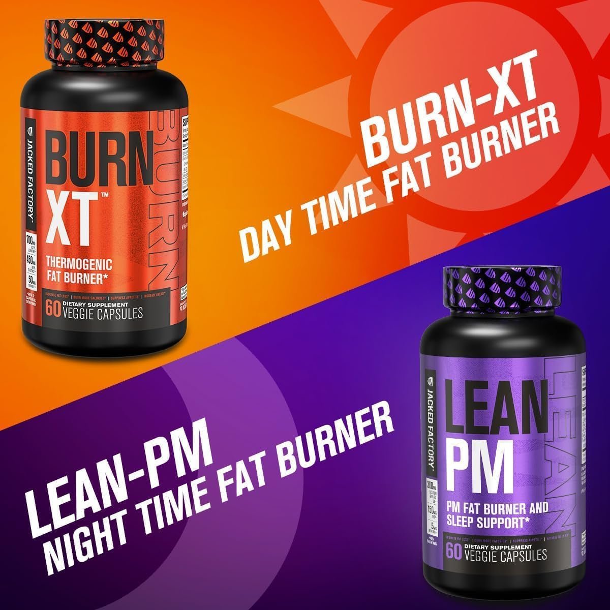 Jacked Factory Burn - Xt Clinically Studied Fat Burner & Weight Loss Supplement - 60 Natural Diet Pills - Suppviv