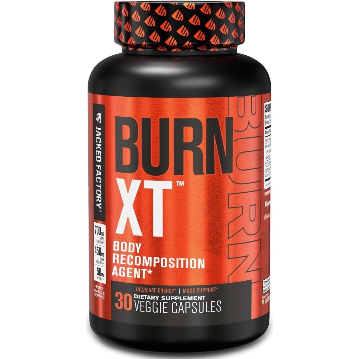 Jacked Factory Burn - Xt for Men & Women - Improve Focus & Increase Energy - 30 Natural Veggie Pills - Suppviv