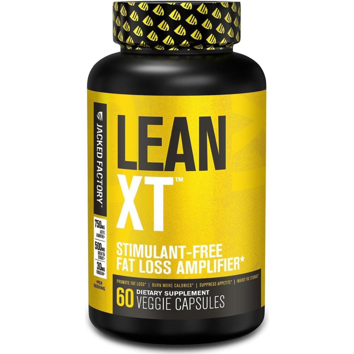 Jacked Factory Lean - Xt Caffeine Free Fat Burner - Non Stim Weight Loss Supplement 60 Natural Diet Pills - Suppviv