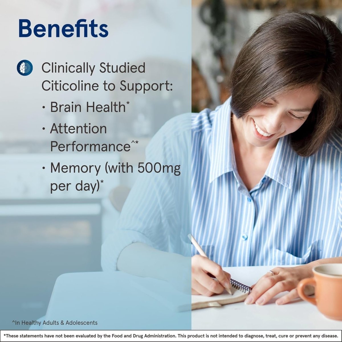 Jarrow Formulas Citicoline CDP Choline 250 MG, CDP Choline Supplement Supports Brain Health 120 Capsules - Suppviv