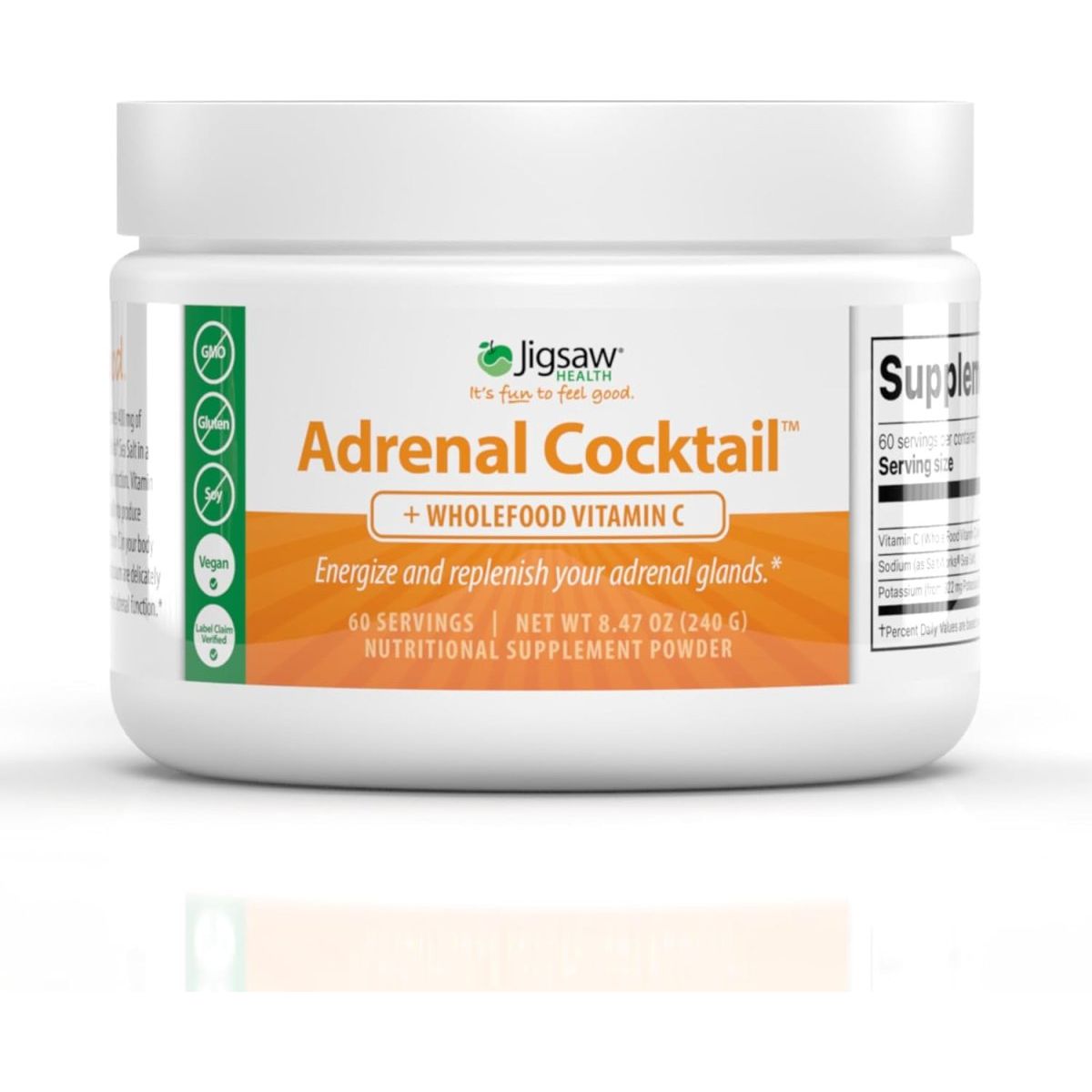 Jigsaw Adrenal Cocktail™ + Wholefood Vitamin C | 60 Servings - Suppviv