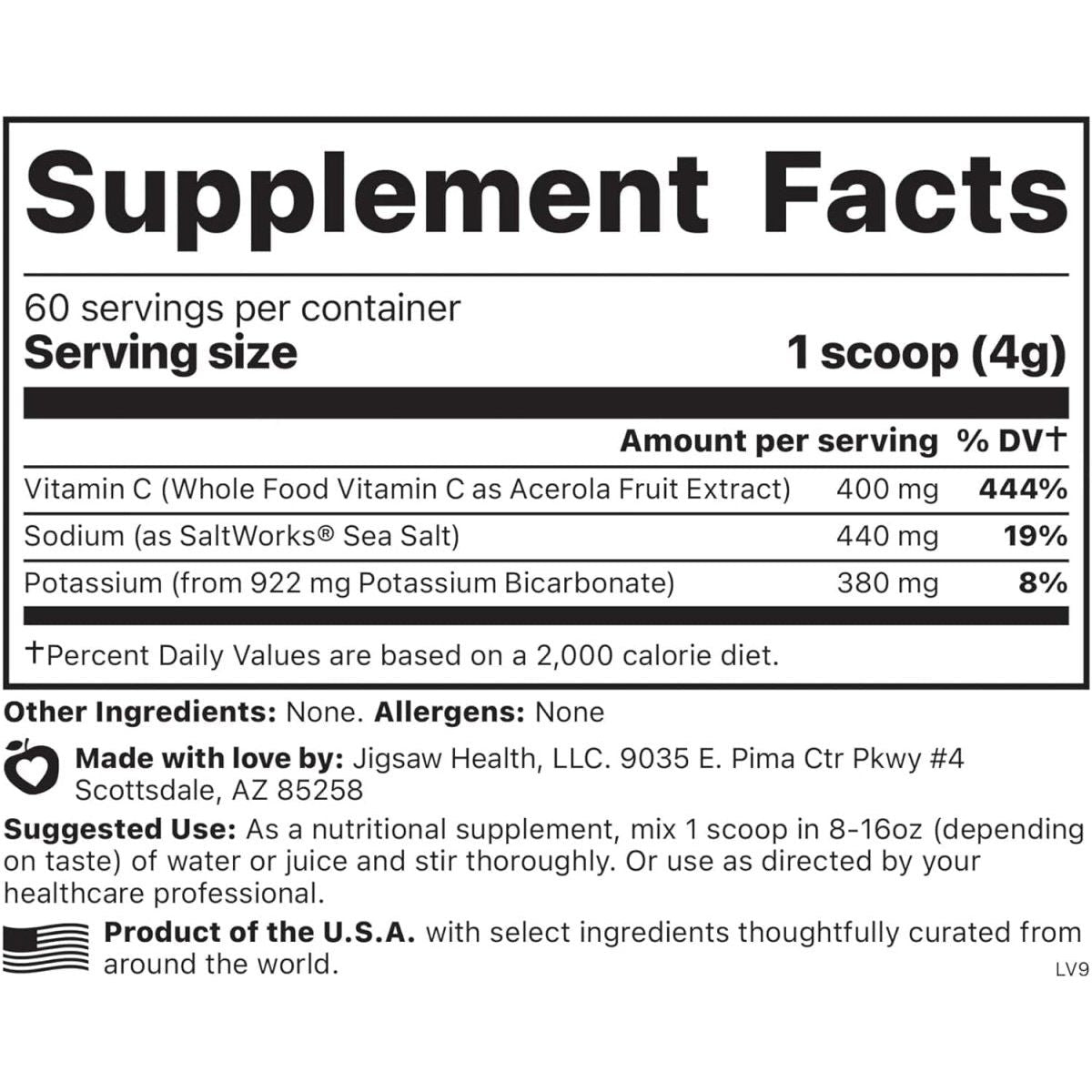 Jigsaw Adrenal Cocktail™ + Wholefood Vitamin C | 60 Servings - Suppviv