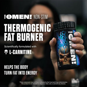 JNX SPORTS the Omen! Non - Stimulant Thermogenic Fat Burner Metabolism Booster for Men & Women | 100 Capsules - Suppviv