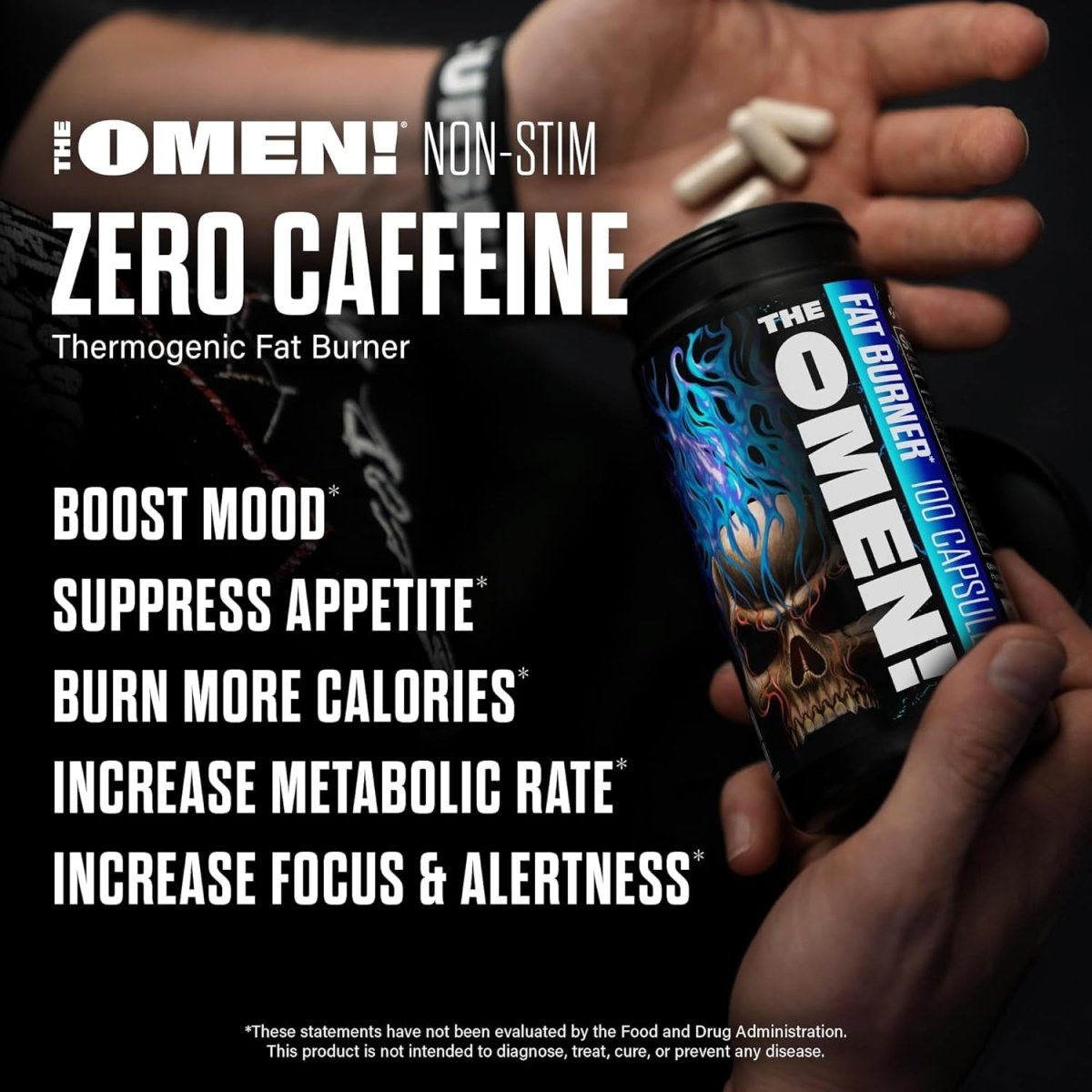 JNX SPORTS the Omen! Non - Stimulant Thermogenic Fat Burner Metabolism Booster for Men & Women | 100 Capsules - Suppviv