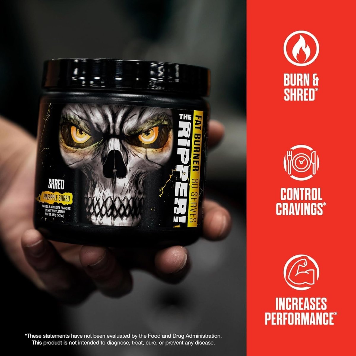 JNX SPORTS the Ripper! Shredding Thermogenic Fat Burner - Razor Lime 30 Servings - Suppviv