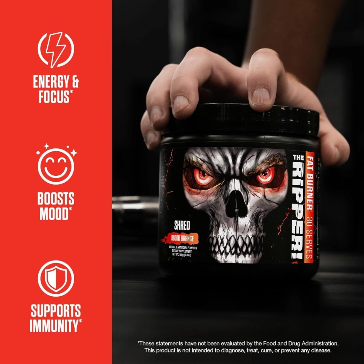JNX SPORTS the Ripper! Shredding Thermogenic Fat Burner - Razor Lime 30 Servings - Suppviv